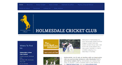 Desktop Screenshot of holmesdalecricketclub.co.uk