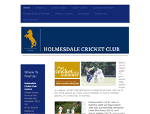 Tablet Screenshot of holmesdalecricketclub.co.uk
